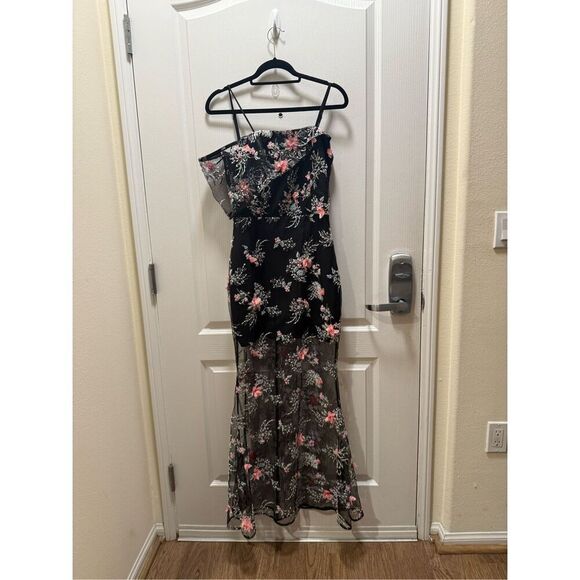 ELLIATT Gaia Maxi Dress - Black Multi Wedding Guest Gala Event Dress size S NWT - Picture 6 of 8